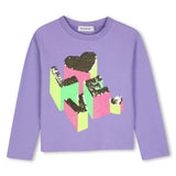 Purple Sequin Flip Tee