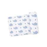 Bubbly Sailor Whales Blue - Swaddle Blanket
