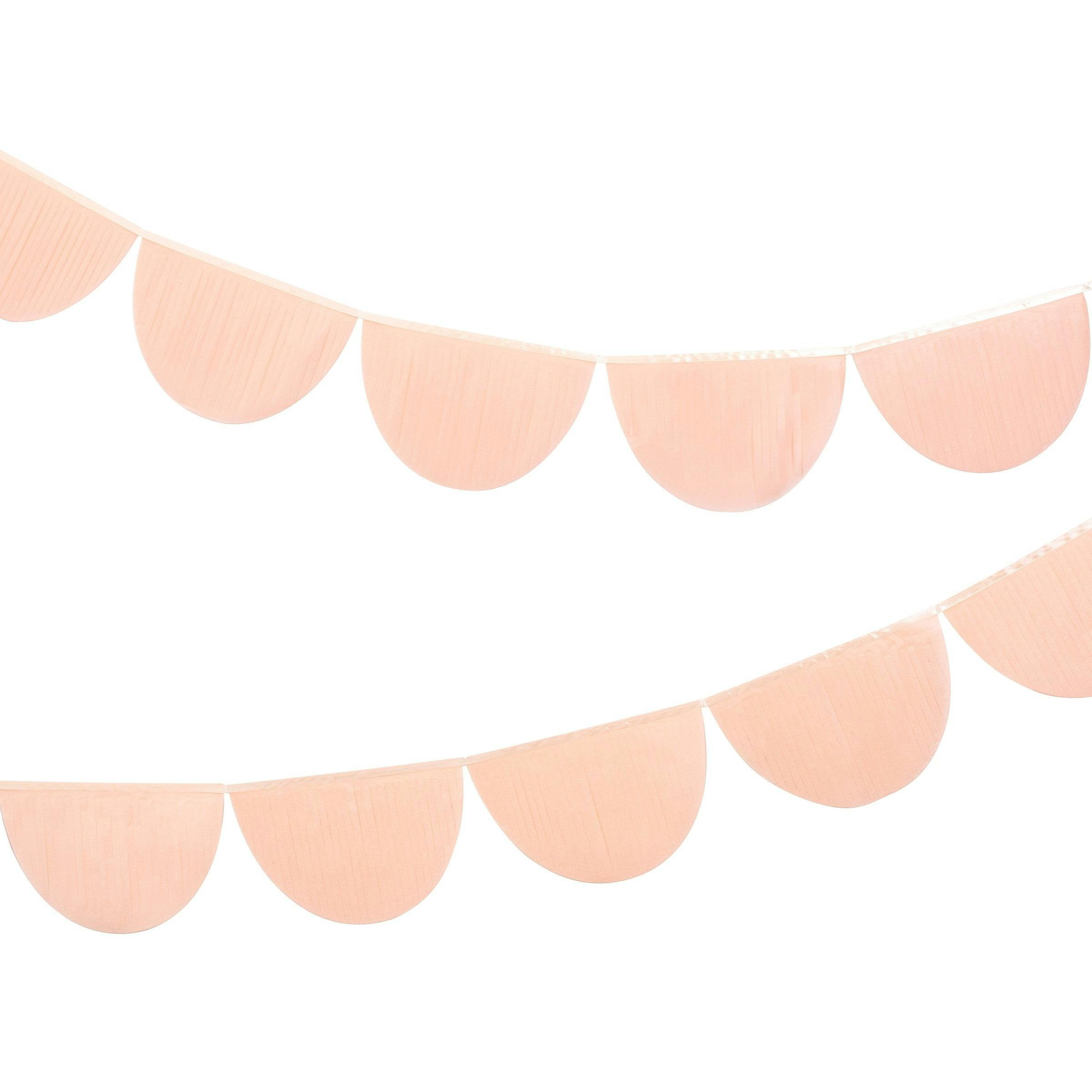 Peach Tissue Paper Scallop Garland Set