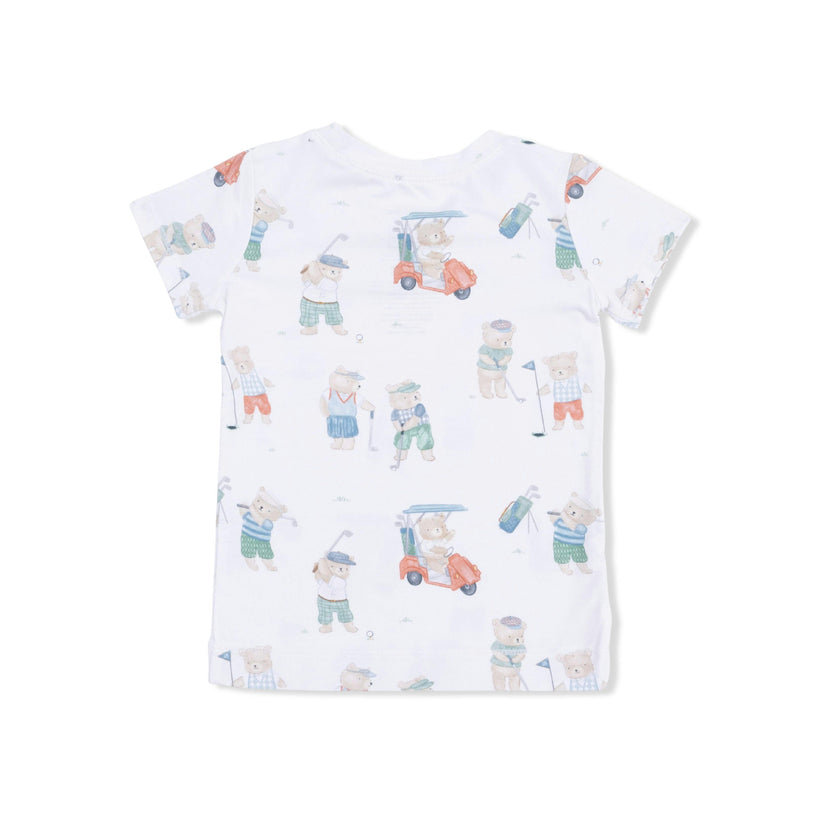 Golfing Teddy Bears - Short Sleeve Loungewear Set
