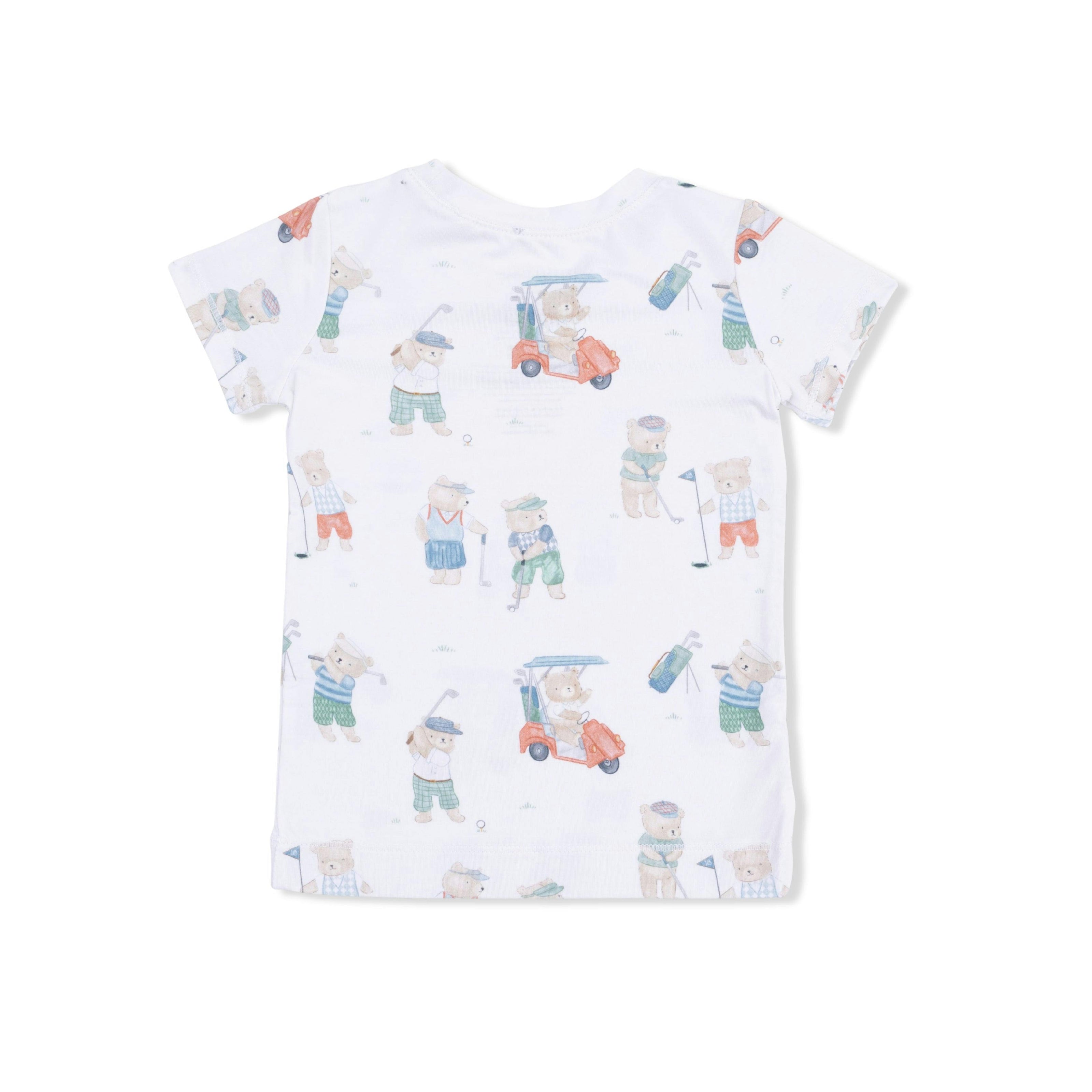 Golfing Teddy Bears - Short Sleeve Loungewear Set