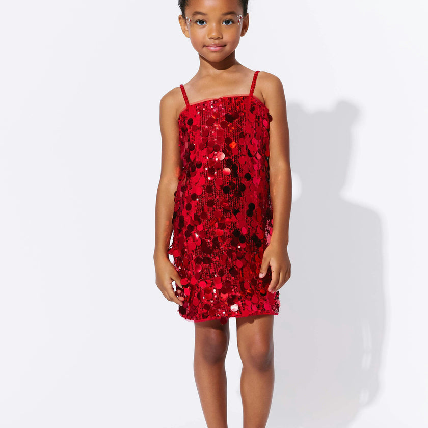 Paillette Ruby Party Dress