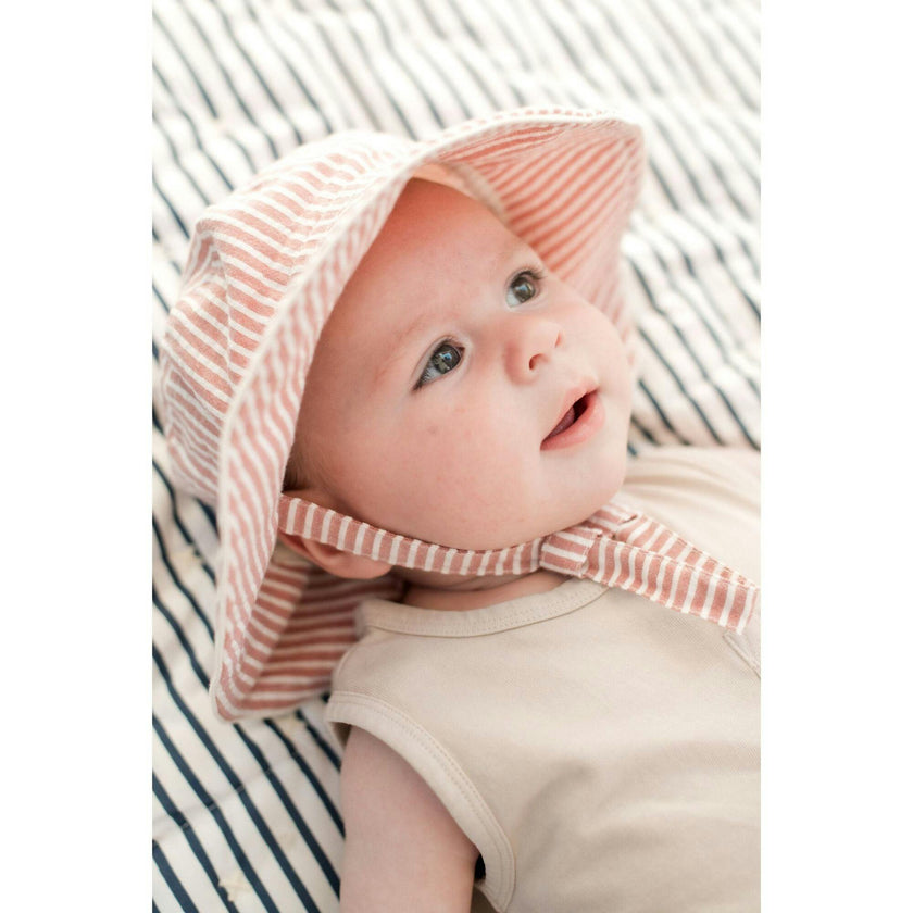 Seersucker Bucket Hat, Red