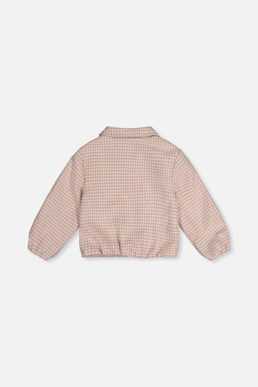 Bomber Jacket Pink Houndstooth