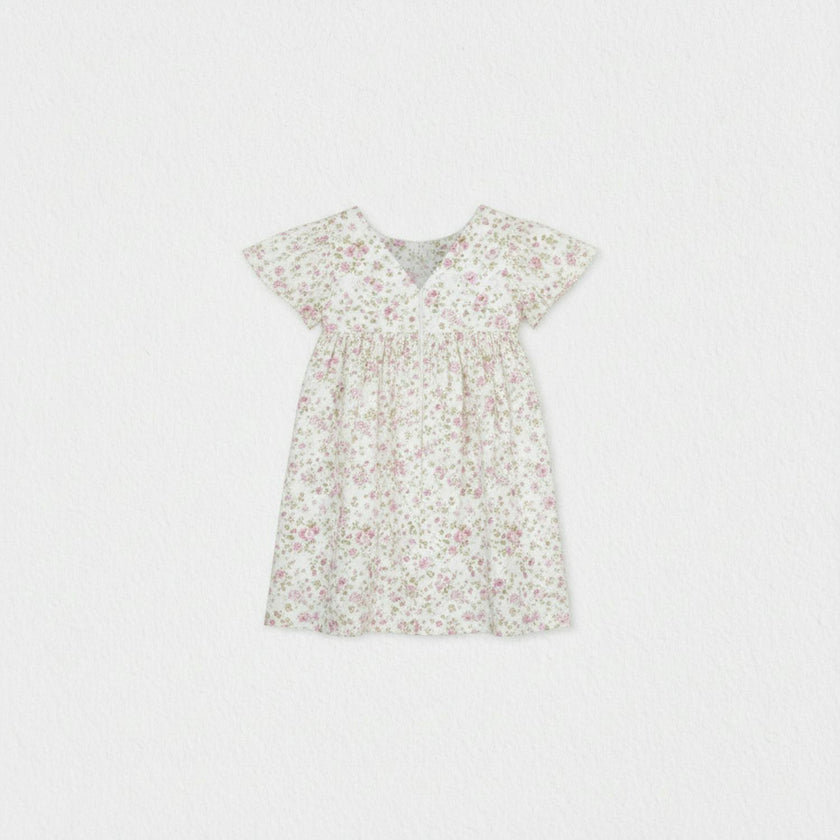 Flora Baby Dress, Flowery Pink