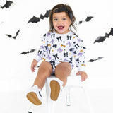 Spooky Bows Halloween Long Sleeve Romper