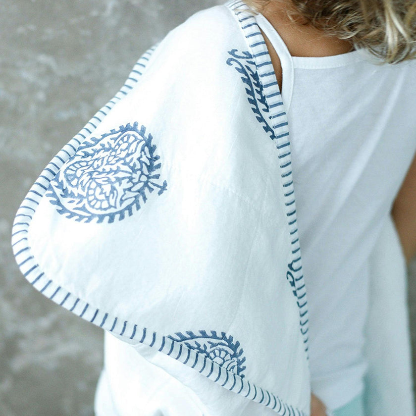 Block-Printed Terry Towel