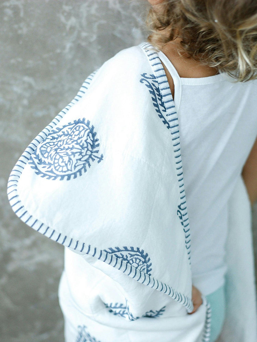 Block-Printed Terry Towel