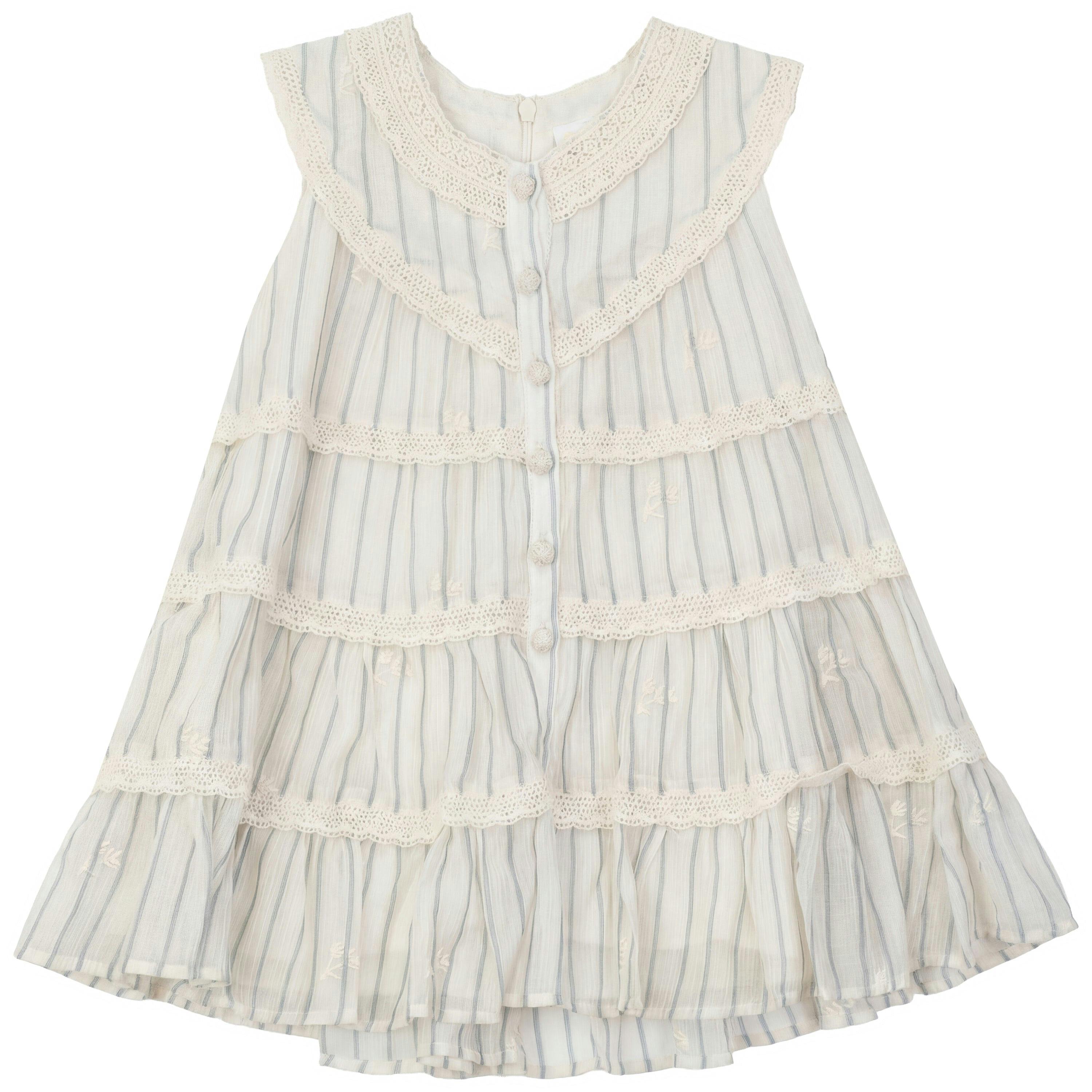 Woven Dress With Lace
