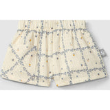 Woven Leaf Print Shorts