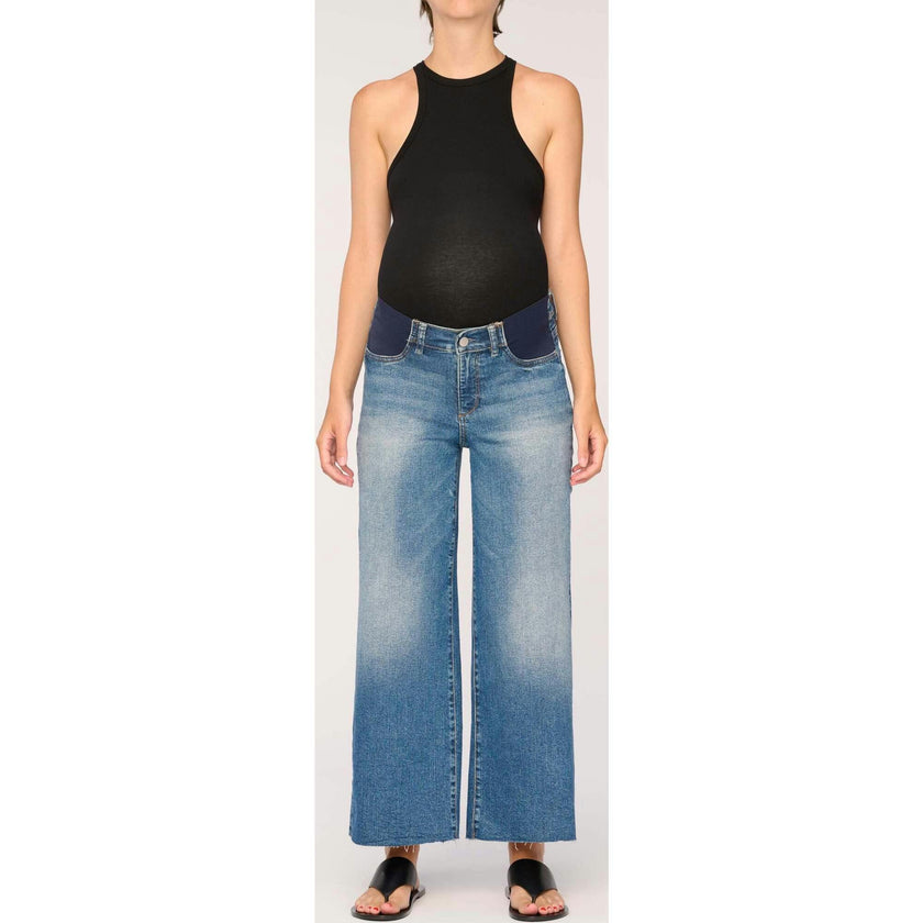 Hepburn Maternity Wide Leg Vintage Jeans | East Lake