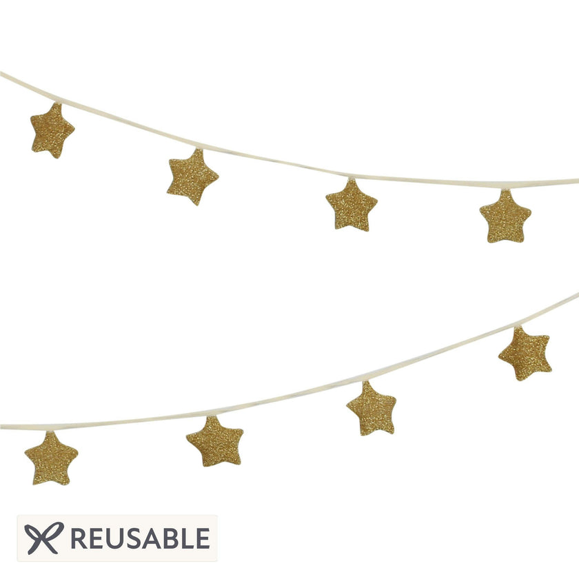 Gold Knitted Star Garland