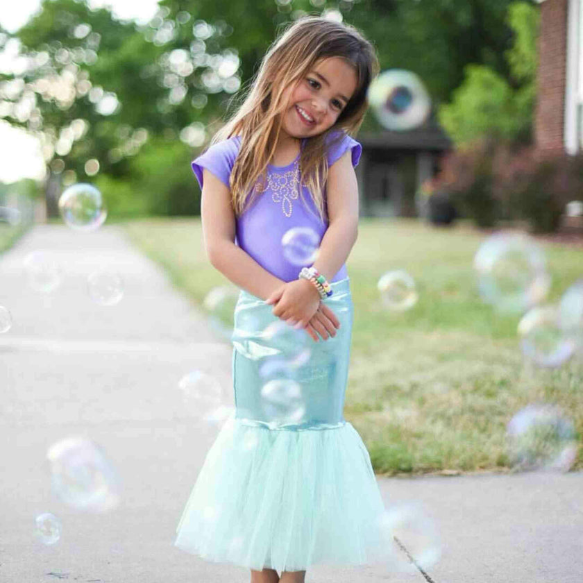Mermaid Costume Set - Violet/Teal