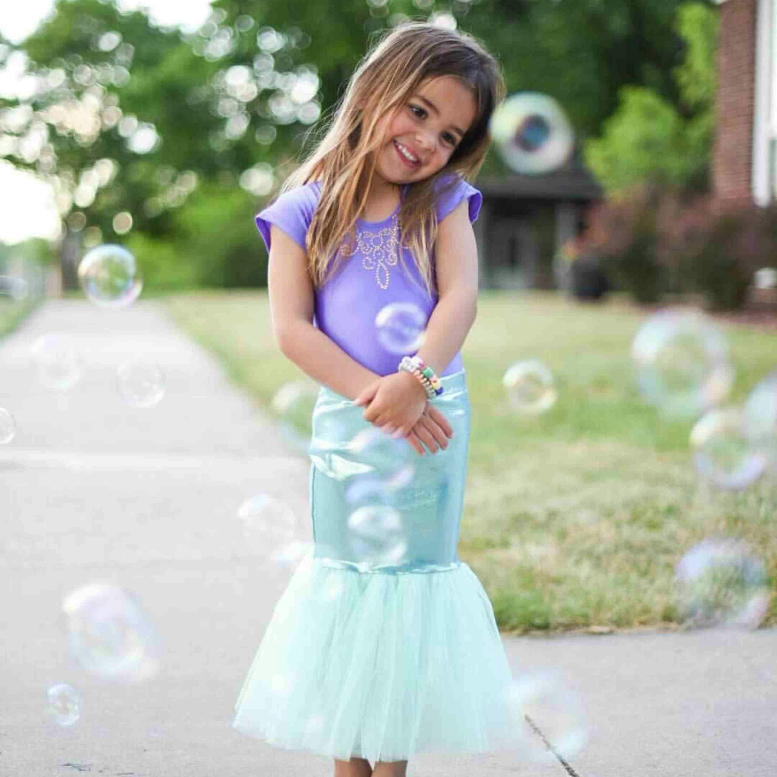 Mermaid Costume Set - Violet/Teal