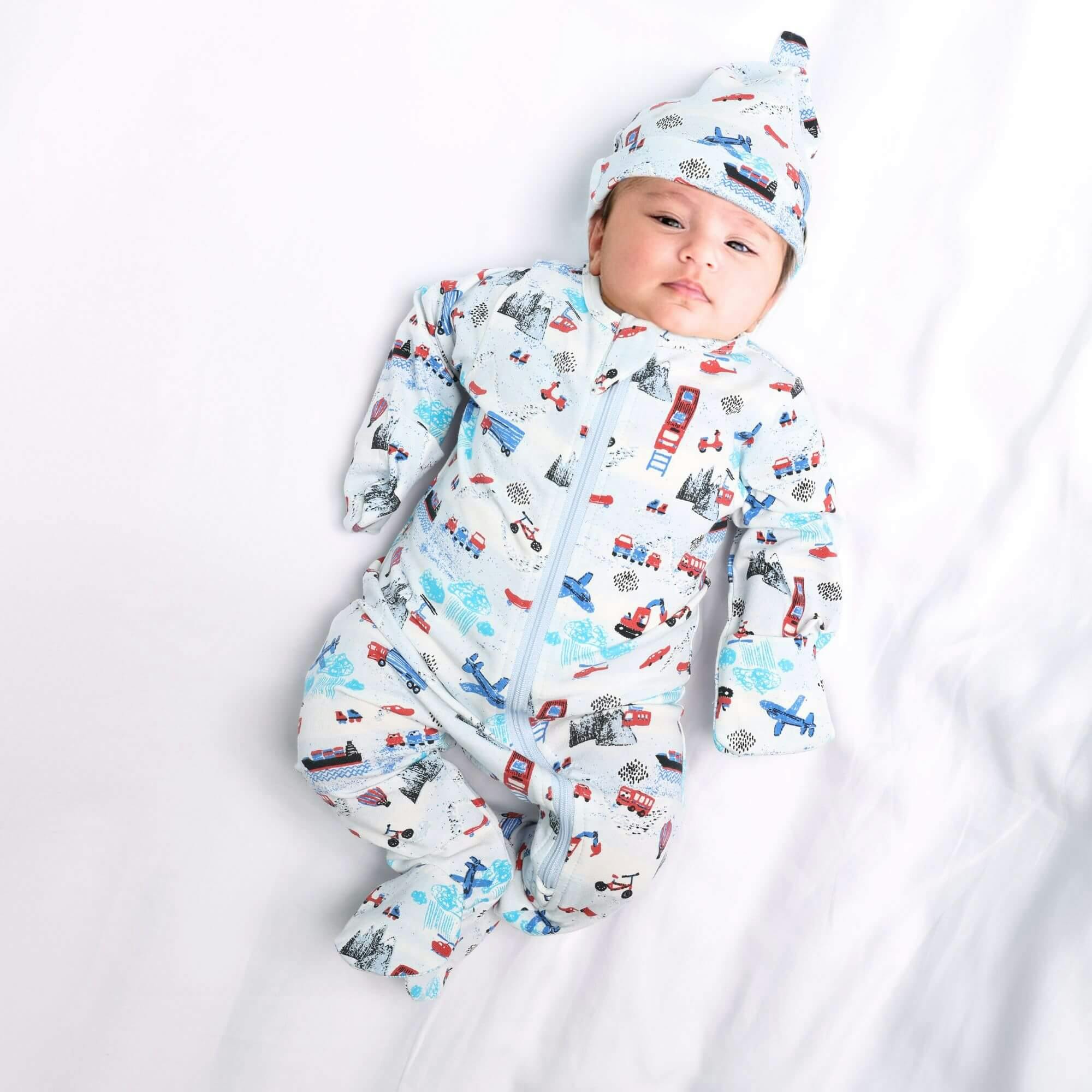 Organic Zippered Footed Onesie