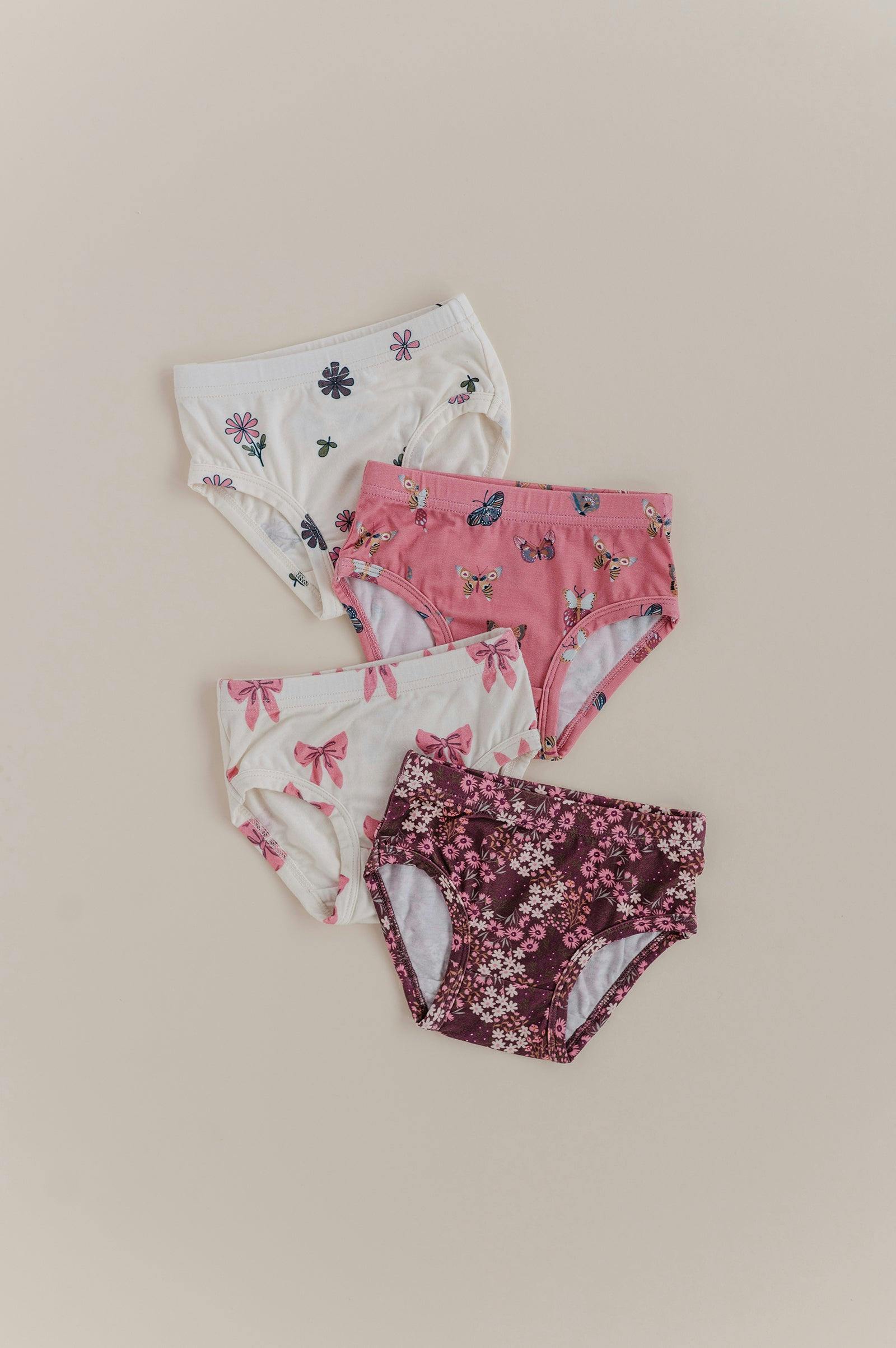 Girls Underwear in Cluster Garden Floral