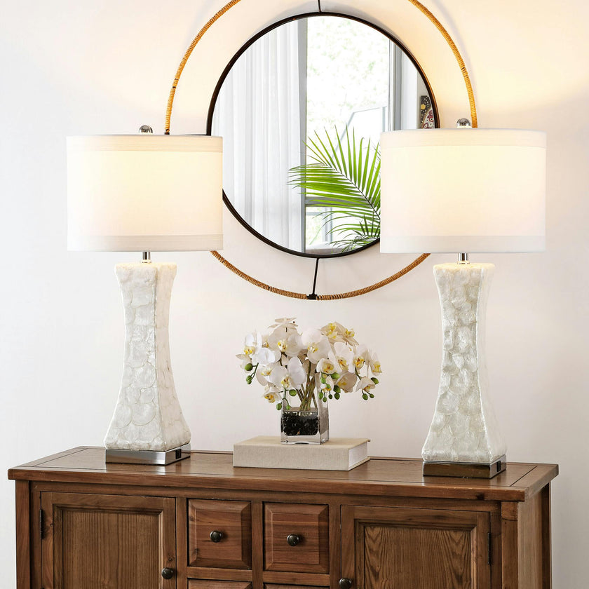 Shelley Concave Lamps With USB Port