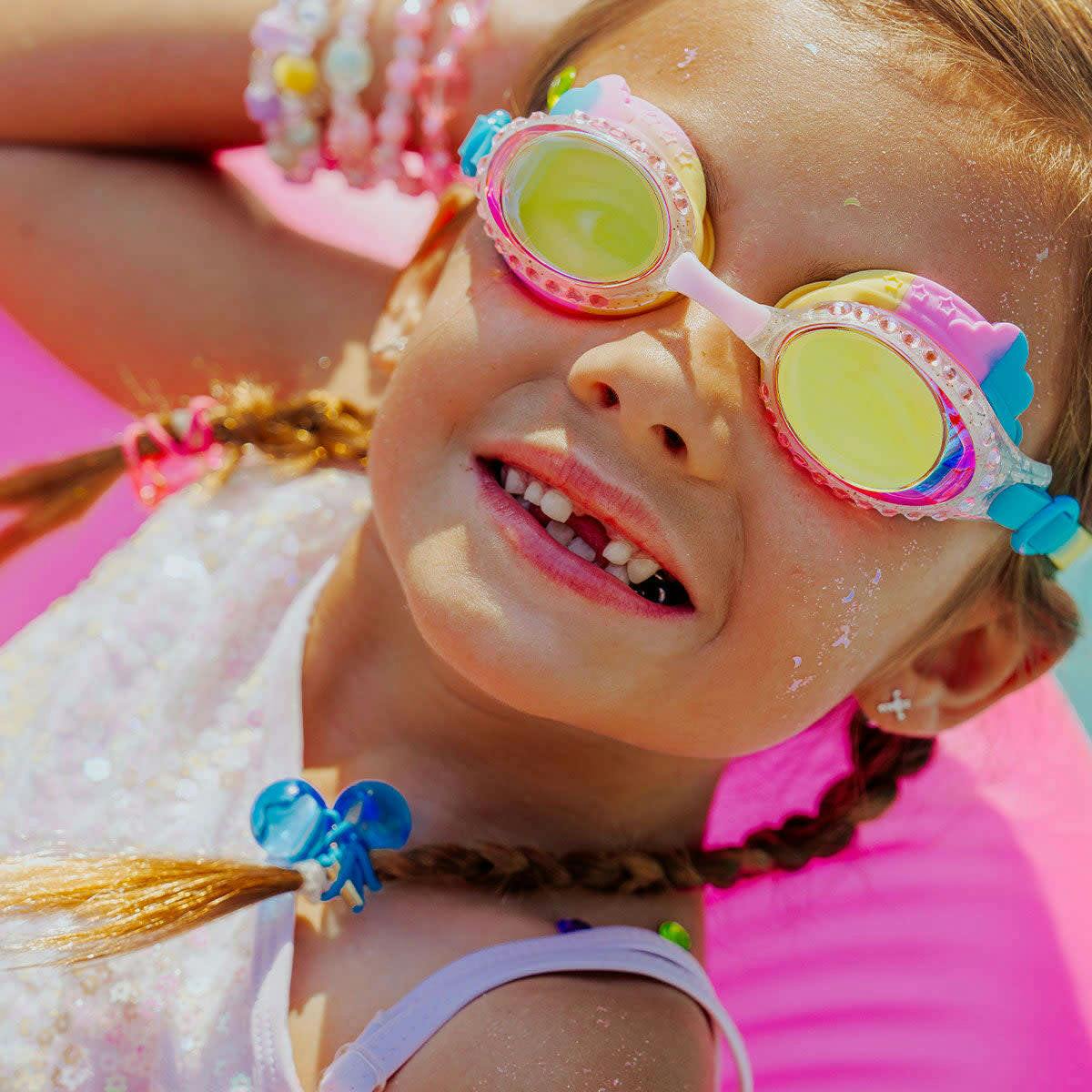 Colorful Clouds Rainbow Youth Swim Goggle