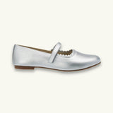 Aria Ballet Flat | Silver Leather