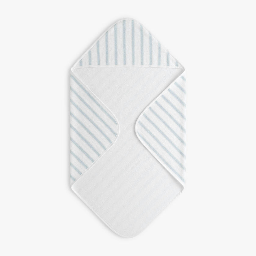 Seaside Stripes Baby Hooded Towel - Ocean