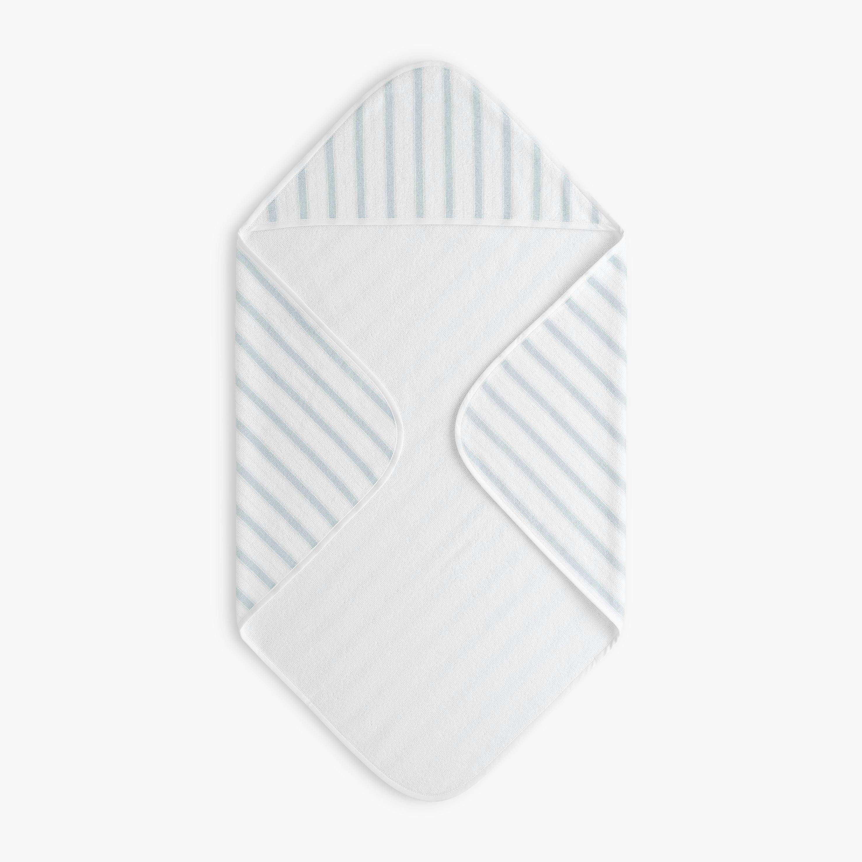 Seaside Stripes Baby Hooded Towel - Ocean