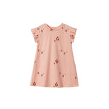 Girls Jersey Box Pleated Sleeve Dress