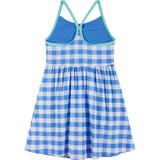 Tween Girls Knit Skort Dress | Blue Gingham