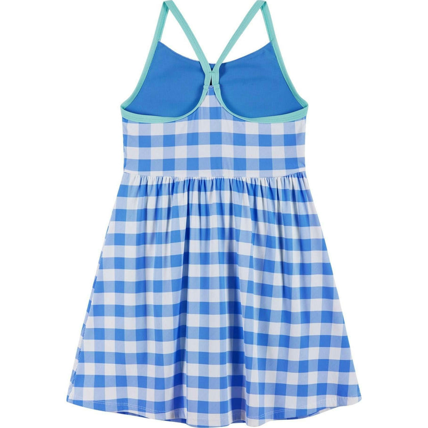 Tween Girls Knit Skort Dress | Blue Gingham
