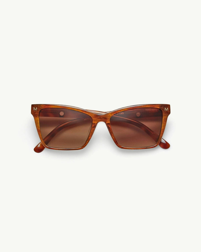 Sally Sunglasses in Dark Tortoise Stripe