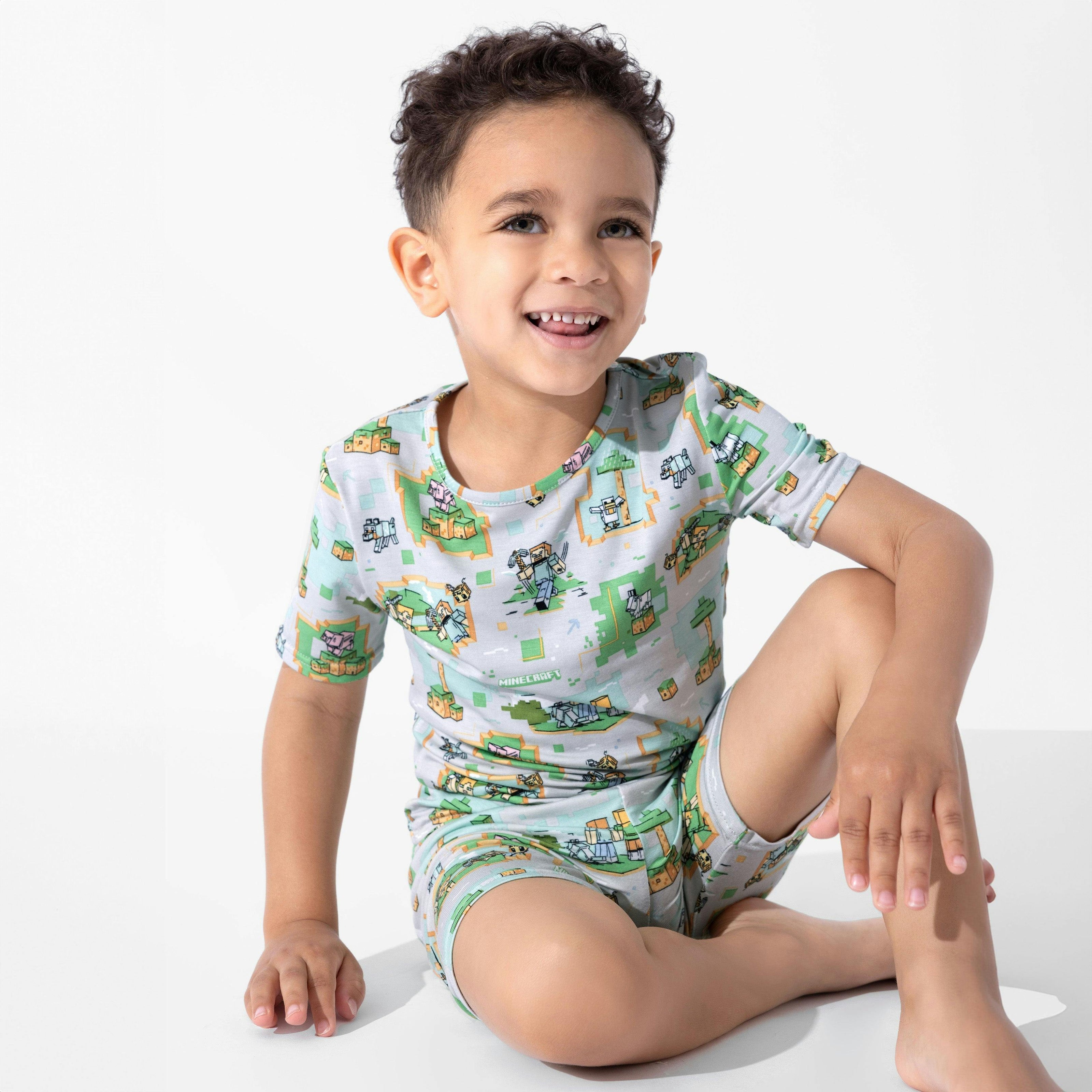 Minecraft Overworld Dreams Kids Pajama Short Set