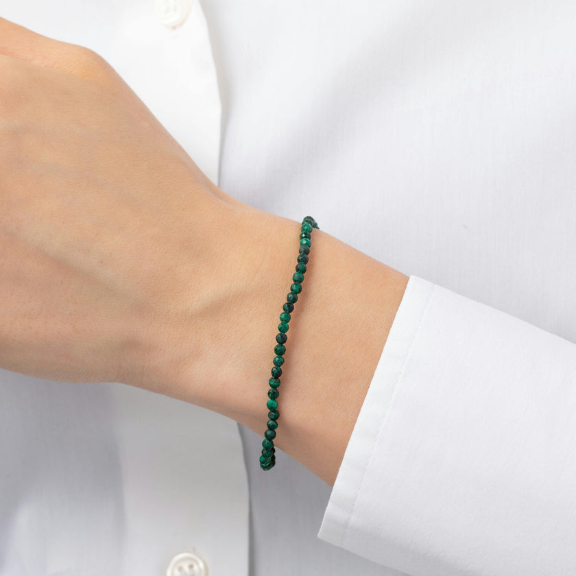 Malachite Bead Bracelet