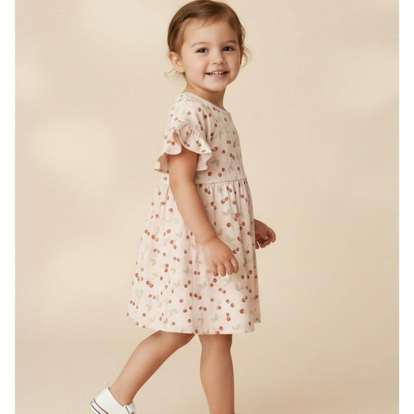 Organic Dolman Sleeve Dress - Cherry
