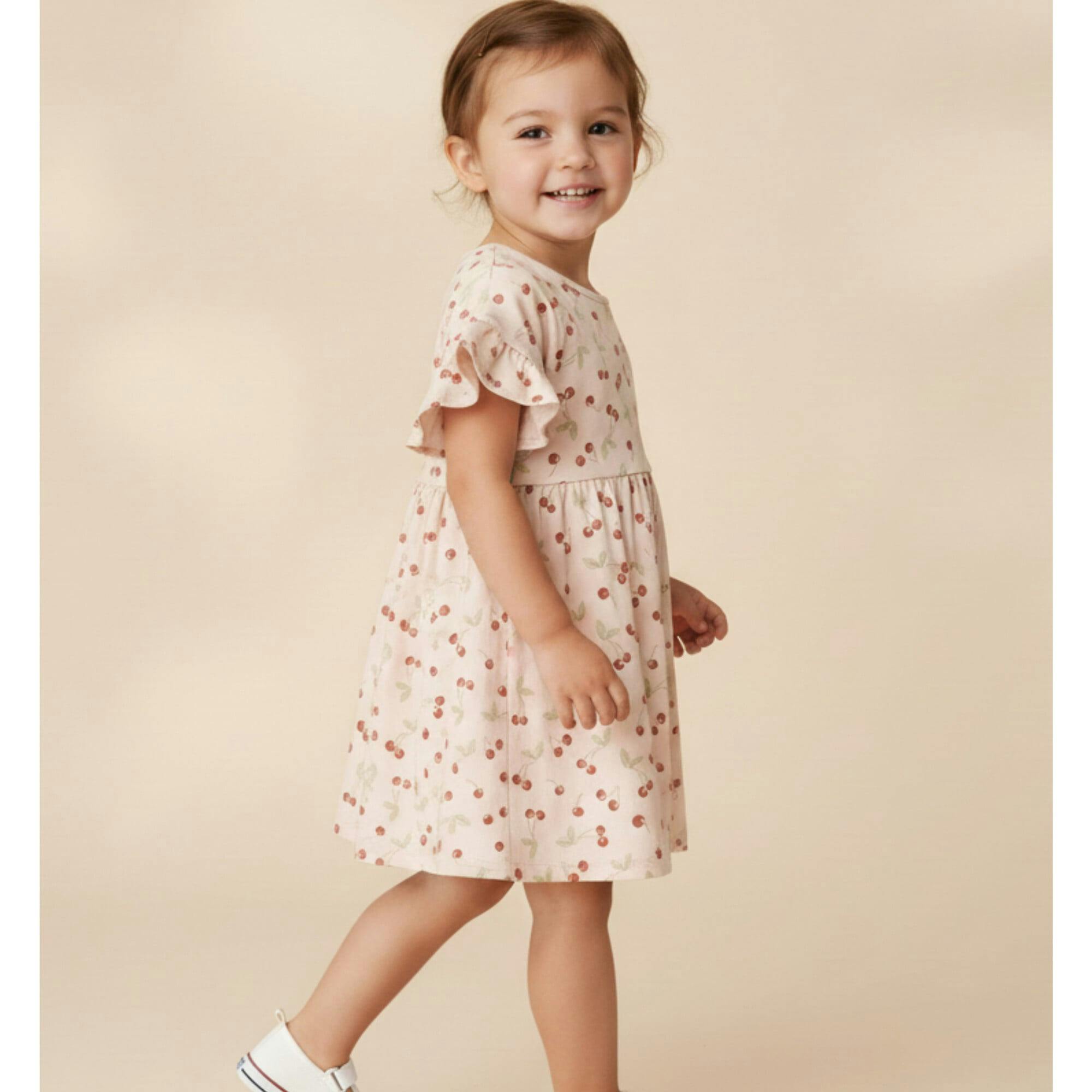 Organic Dolman Sleeve Dress - Cherry
