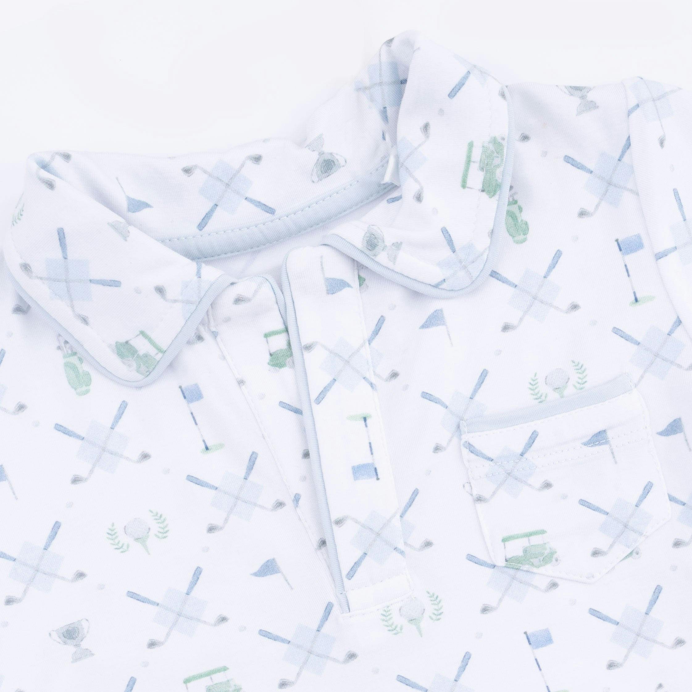 Golf Trellis Blue - Polo with Casual Short