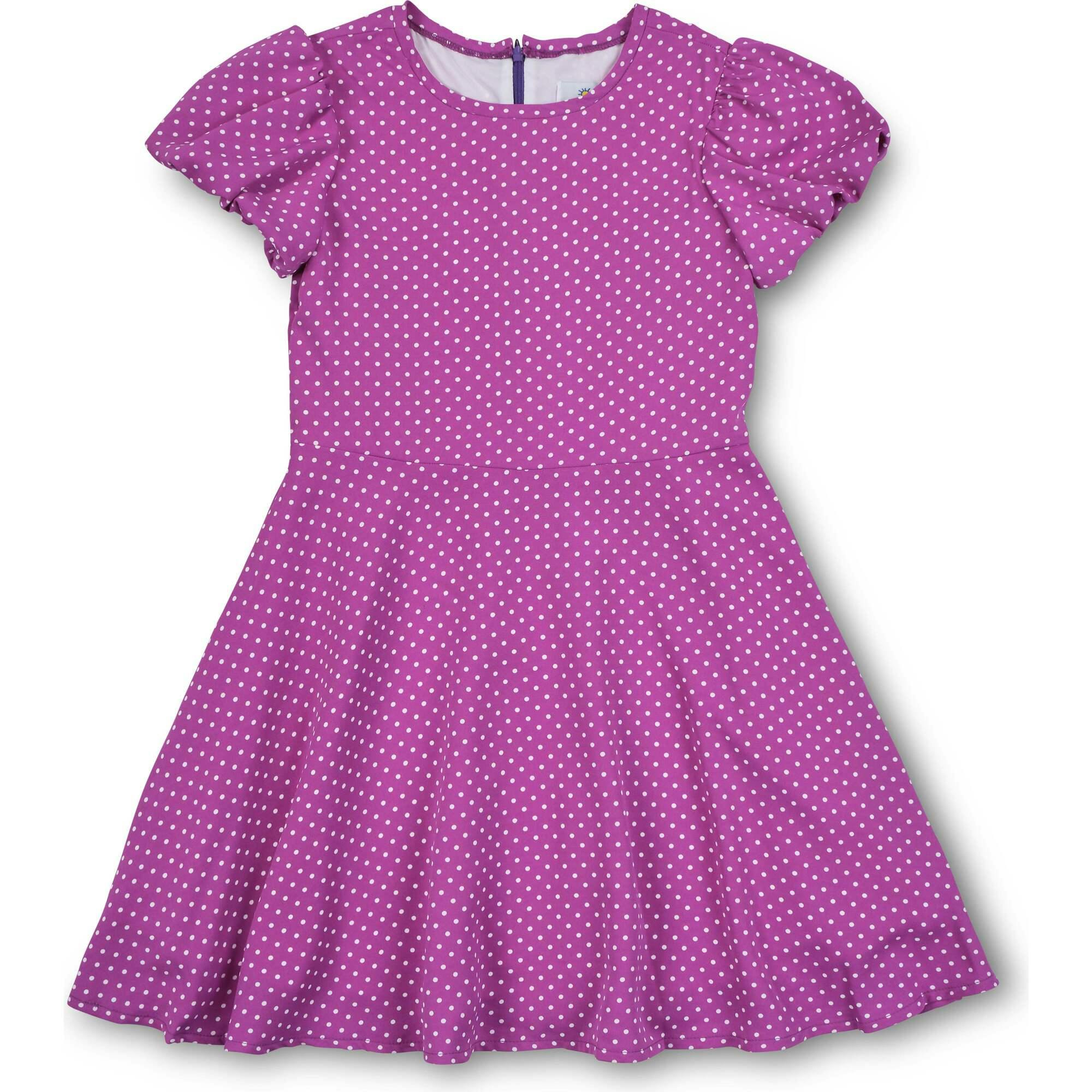 Polka Dot Dress W/Bubble Sleeves