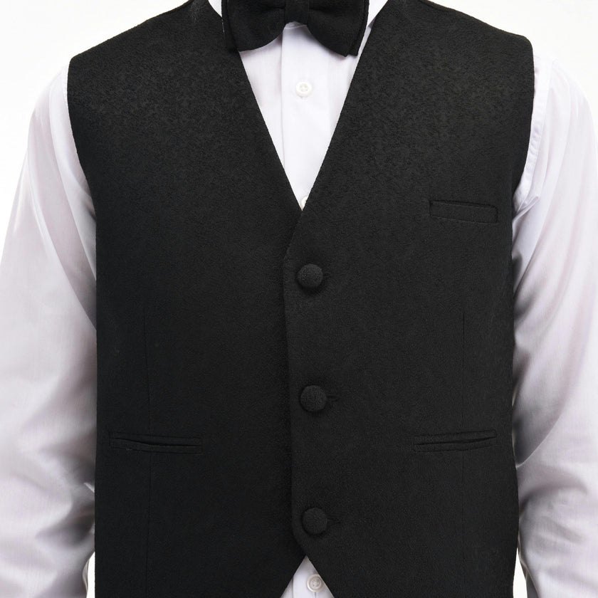 Black Zenon Vest Outfit Set