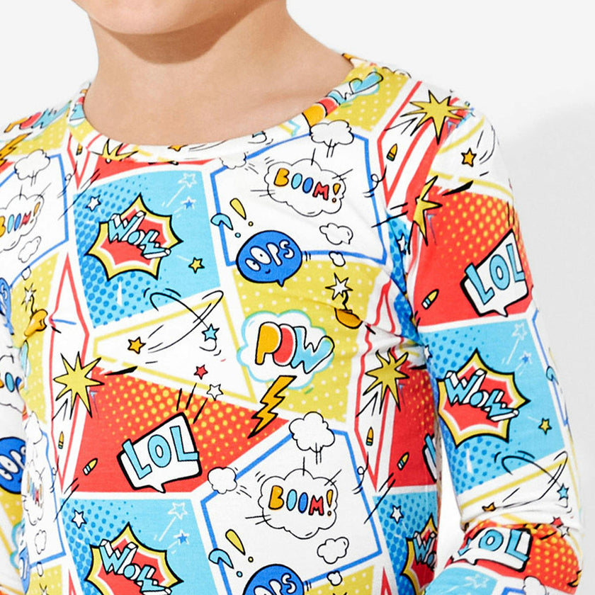 Comic Hero Bamboo Kids Pajamas