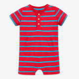 Baby heathered henley shortie in stripe