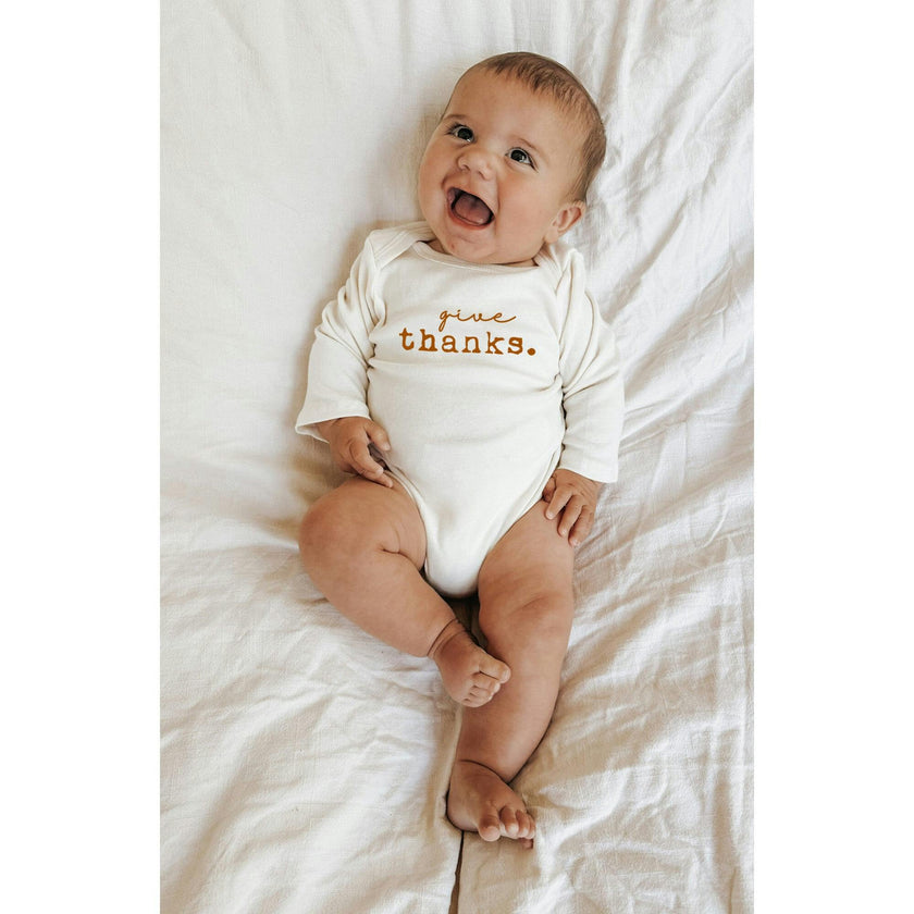 Give Thanks Organic Bodysuit Long Sleeve