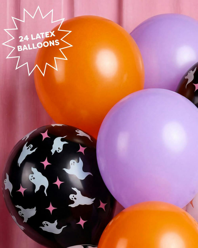 Halloween Latex Balloons - 24 spooky balloons
