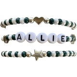 Green & White Bracelet Set