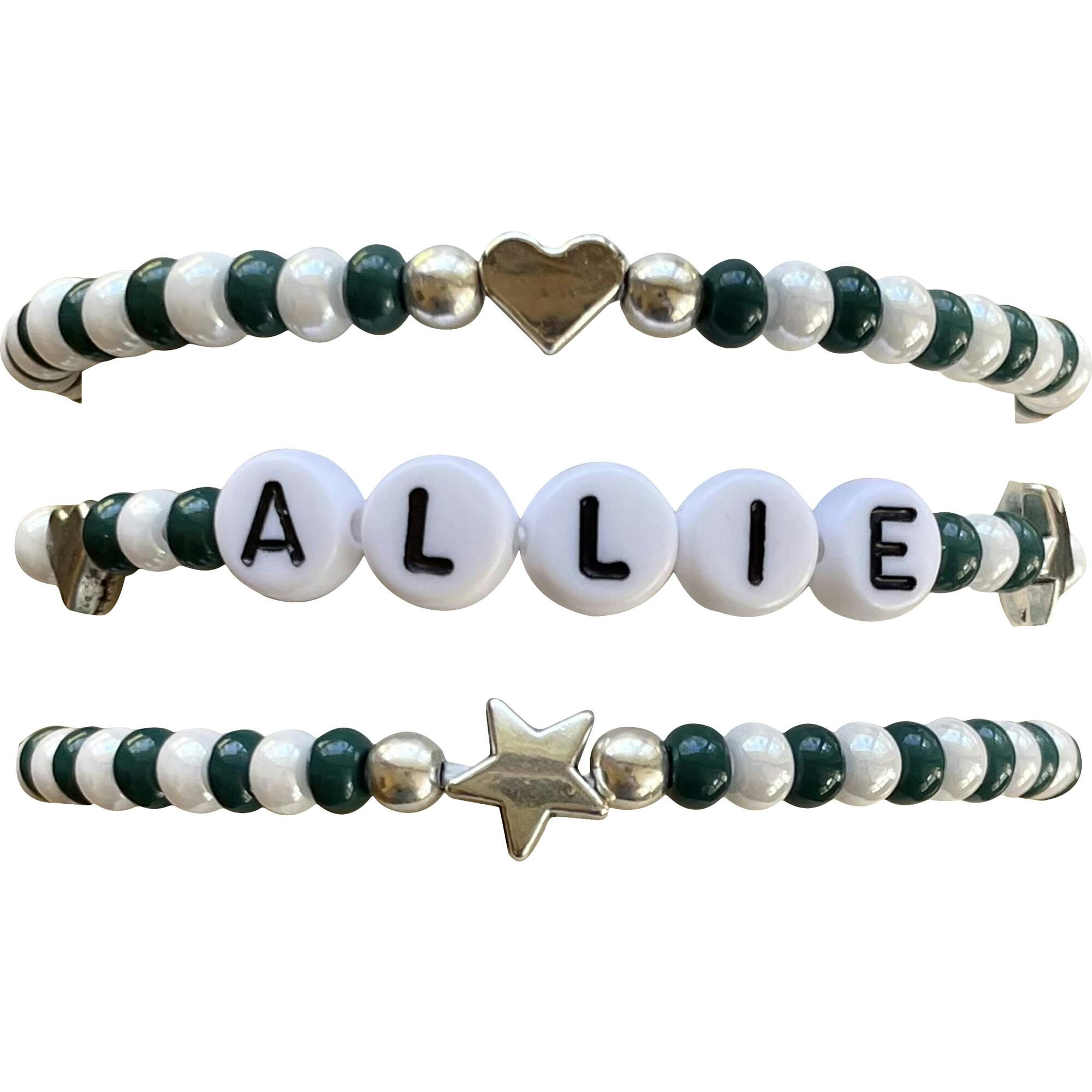 Green & White Bracelet Set