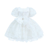 White Laced Tulle Flower Wynfair Dress