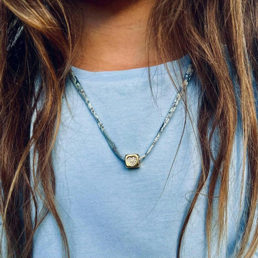 Kids Liberty Gold Heart Charm Necklace