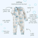 SHADOW Sleep & Play Baby Pajamas for Boys & Girls