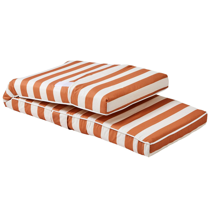The Lounger Chair: Tierra Clay Stripe