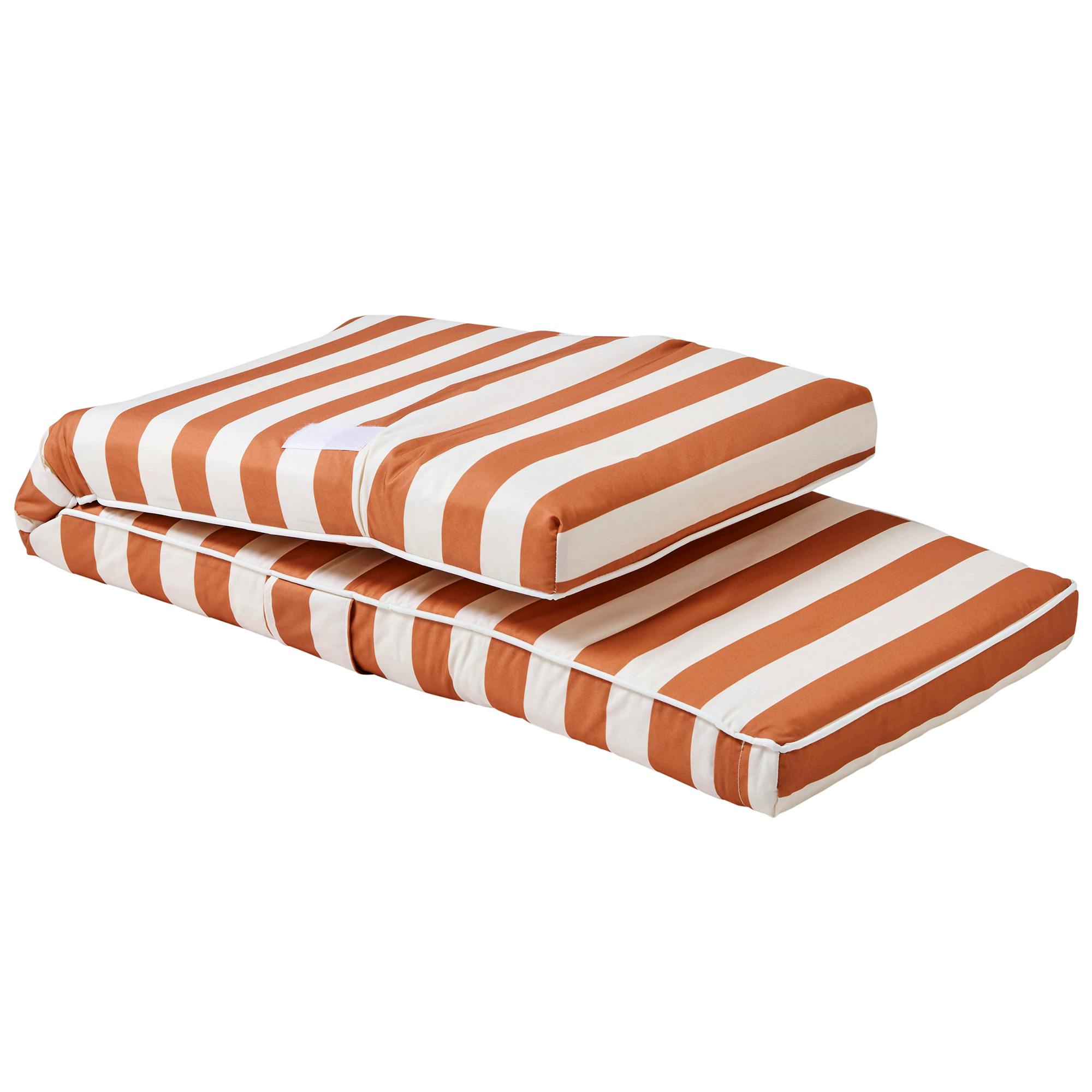 The Lounger Chair: Tierra Clay Stripe
