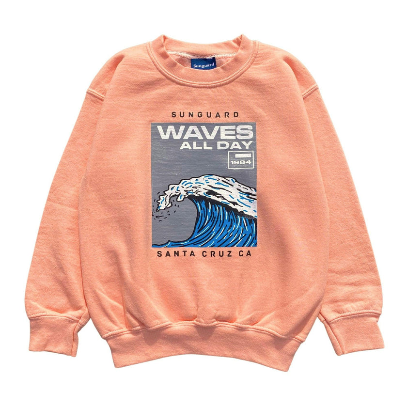 Kids’ Sunset Crew Sweatshirt - Waves