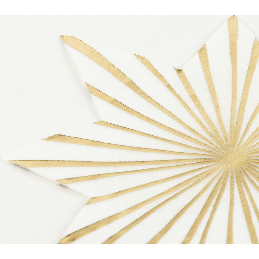 Gold Stripe Star Napkins