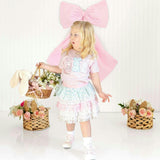 Floral Bunny Patch Easter Short Sleeve T-Shirt - Ballet